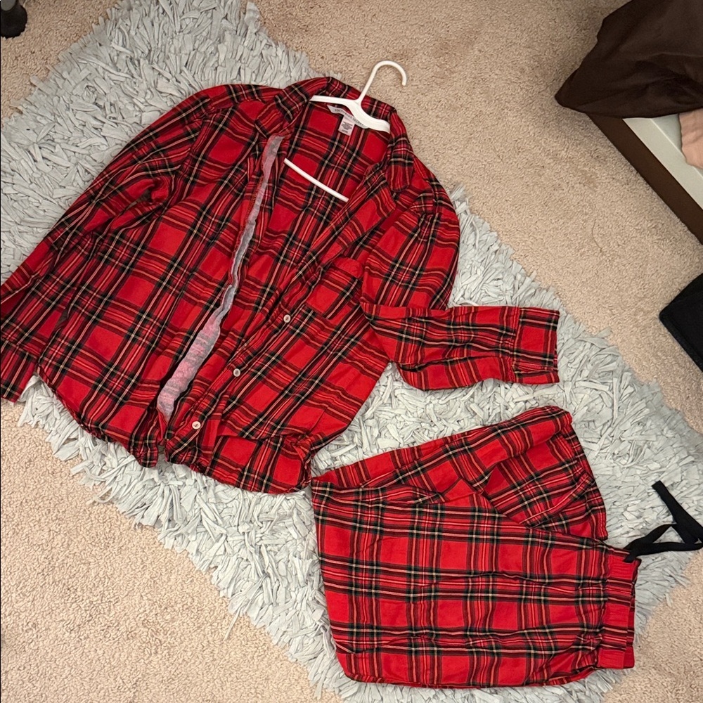 Victoria's Secret Red Plaid Pajama Set